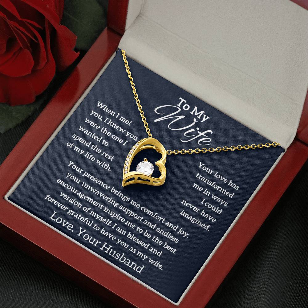 To My Wife - Comfort and Joy - Forever Love Necklace