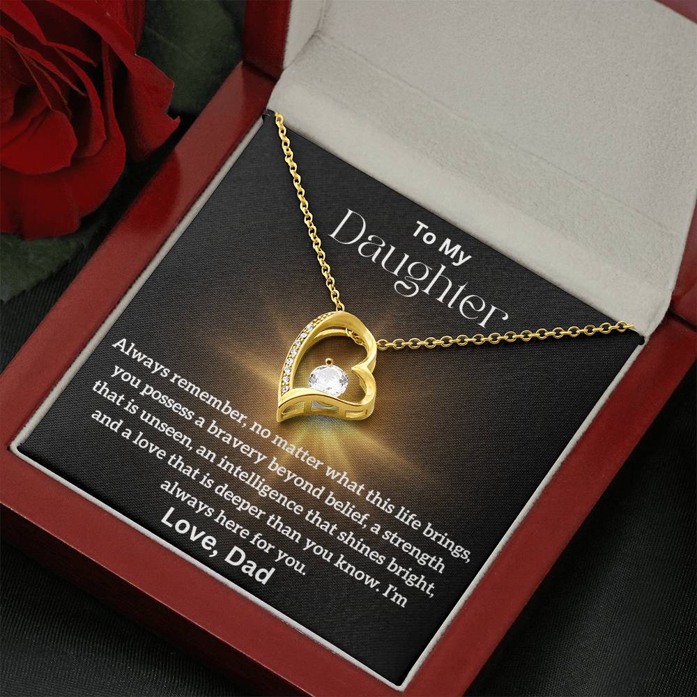 To My Daughter - Beyond Belief -  Forever Love Necklace