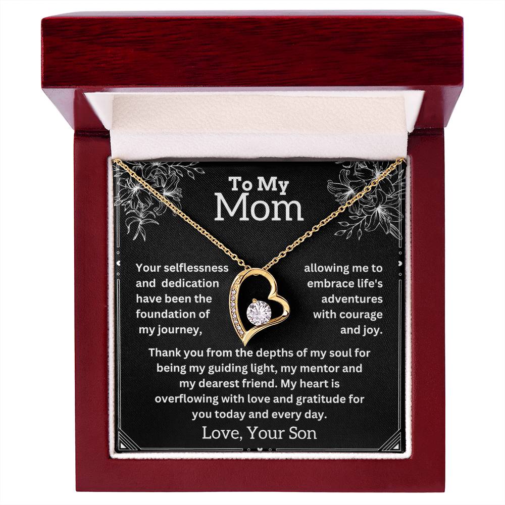 To My Mom -  Guiding Light - Forever Love Necklace