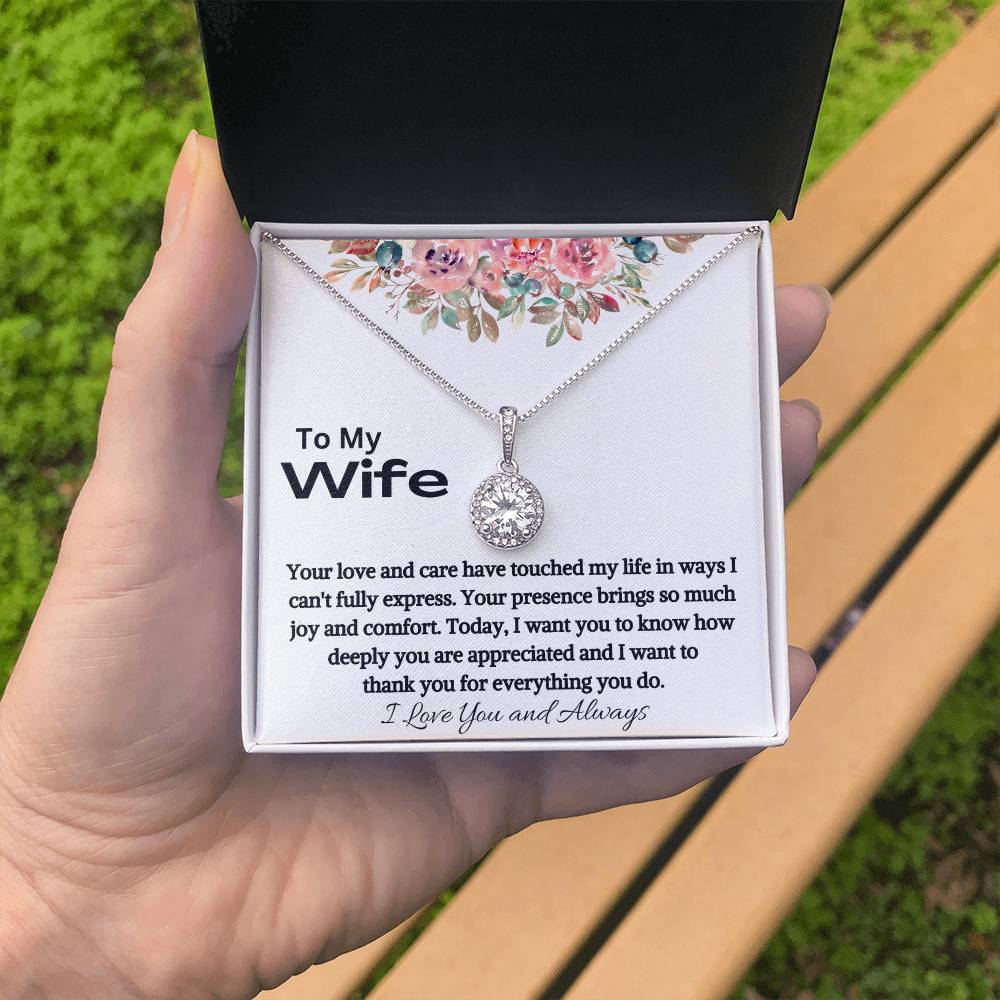 To My Wife -  Everything You Do -  Eternal Love Knot Necklace