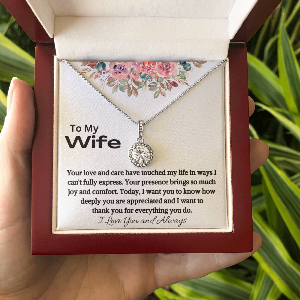 To My Wife -  Everything You Do -  Eternal Love Knot Necklace