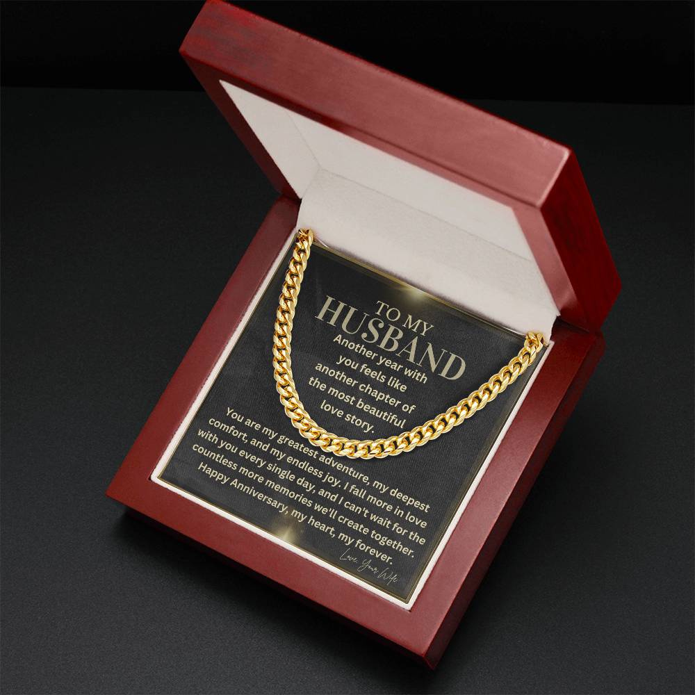 To My Husband - In Love With You - Cuban Link Chain