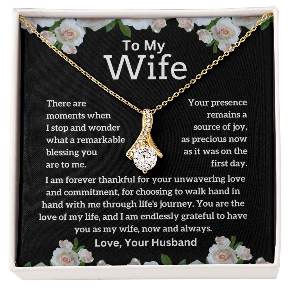 To My Wife - Unwavering Love -Alluring Beauty Necklace