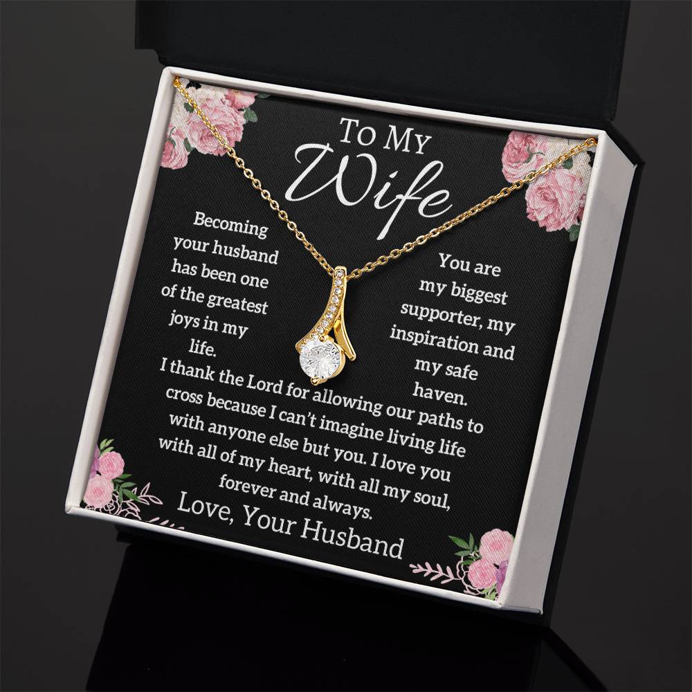 To My Wife - My Safe Haven - Alluring Beauty Necklace