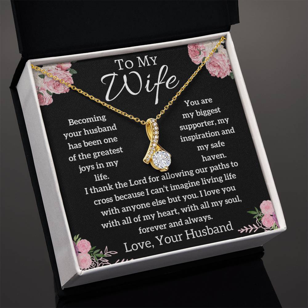 To My Wife - My Safe Haven - Alluring Beauty Necklace