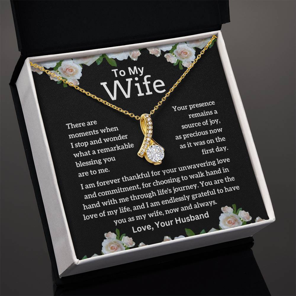 To My Wife - Unwavering Love -Alluring Beauty Necklace