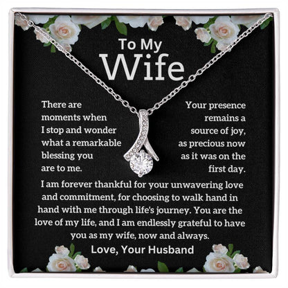 To My Wife - Unwavering Love -Alluring Beauty Necklace