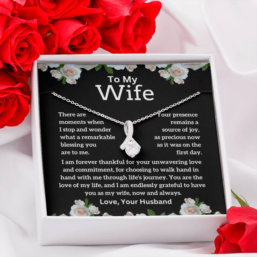 To My Wife - Unwavering Love -Alluring Beauty Necklace