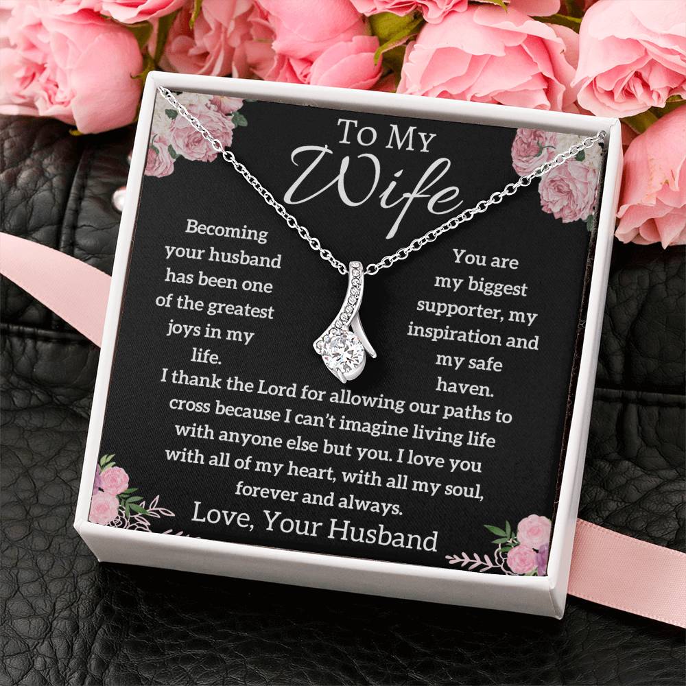 To My Wife - My Safe Haven - Alluring Beauty Necklace