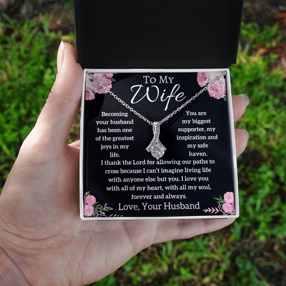 To My Wife - My Safe Haven - Alluring Beauty Necklace