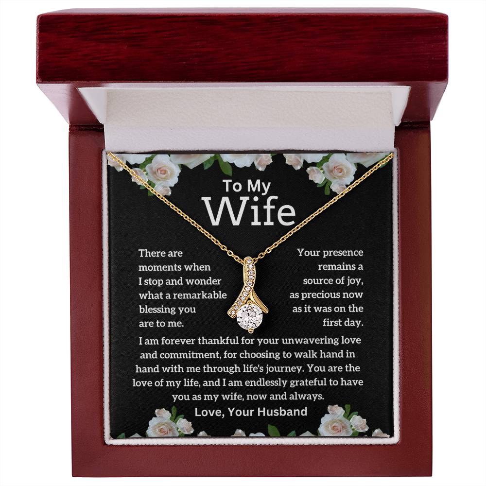 To My Wife - Unwavering Love -Alluring Beauty Necklace