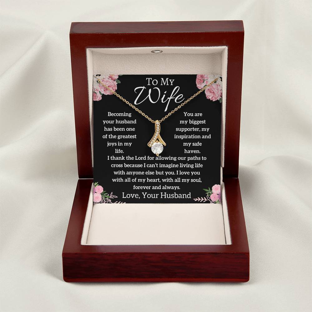 To My Wife - My Safe Haven - Alluring Beauty Necklace