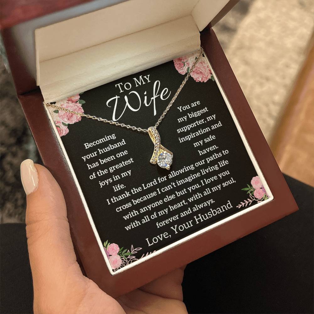 To My Wife - My Safe Haven - Alluring Beauty Necklace