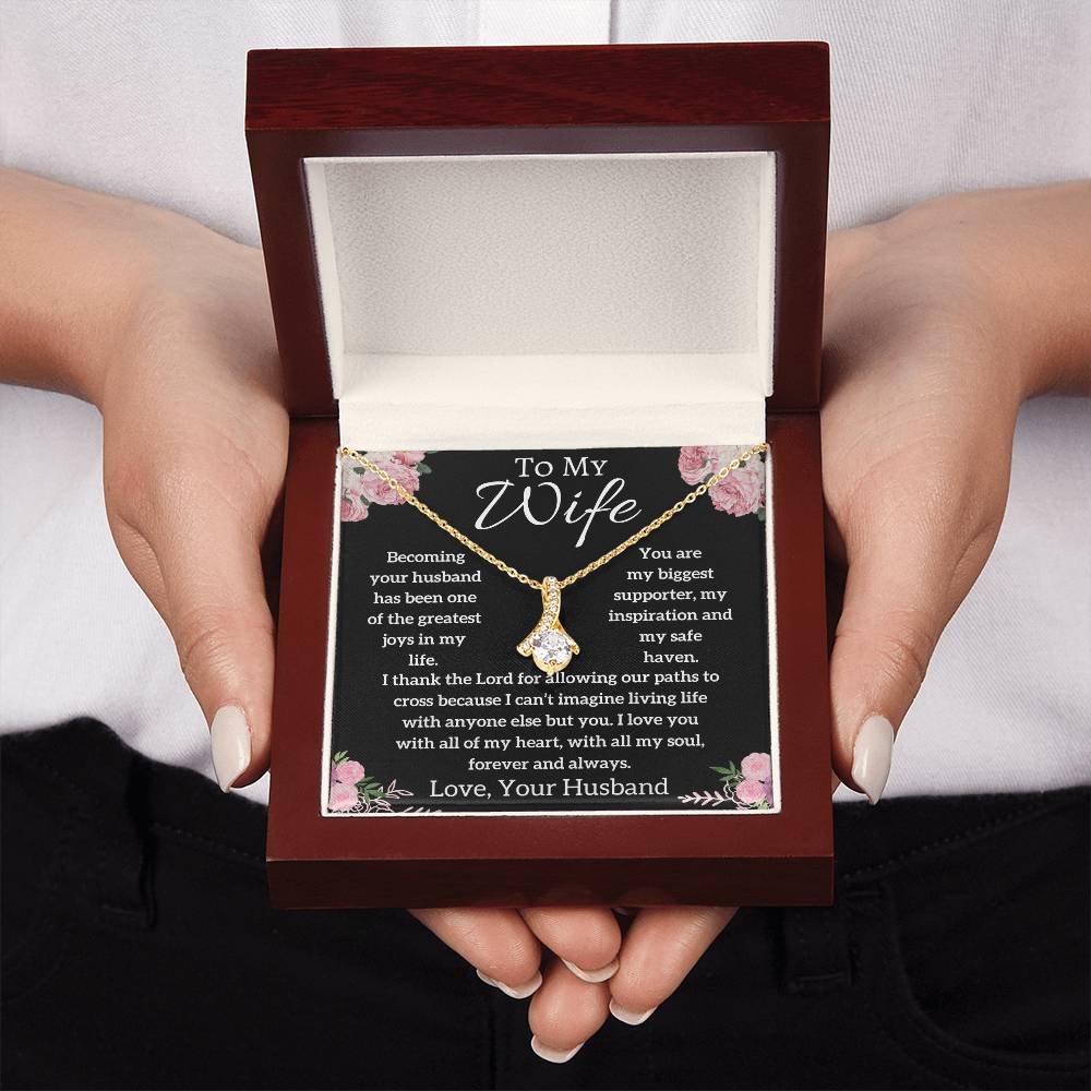 To My Wife - My Safe Haven - Alluring Beauty Necklace