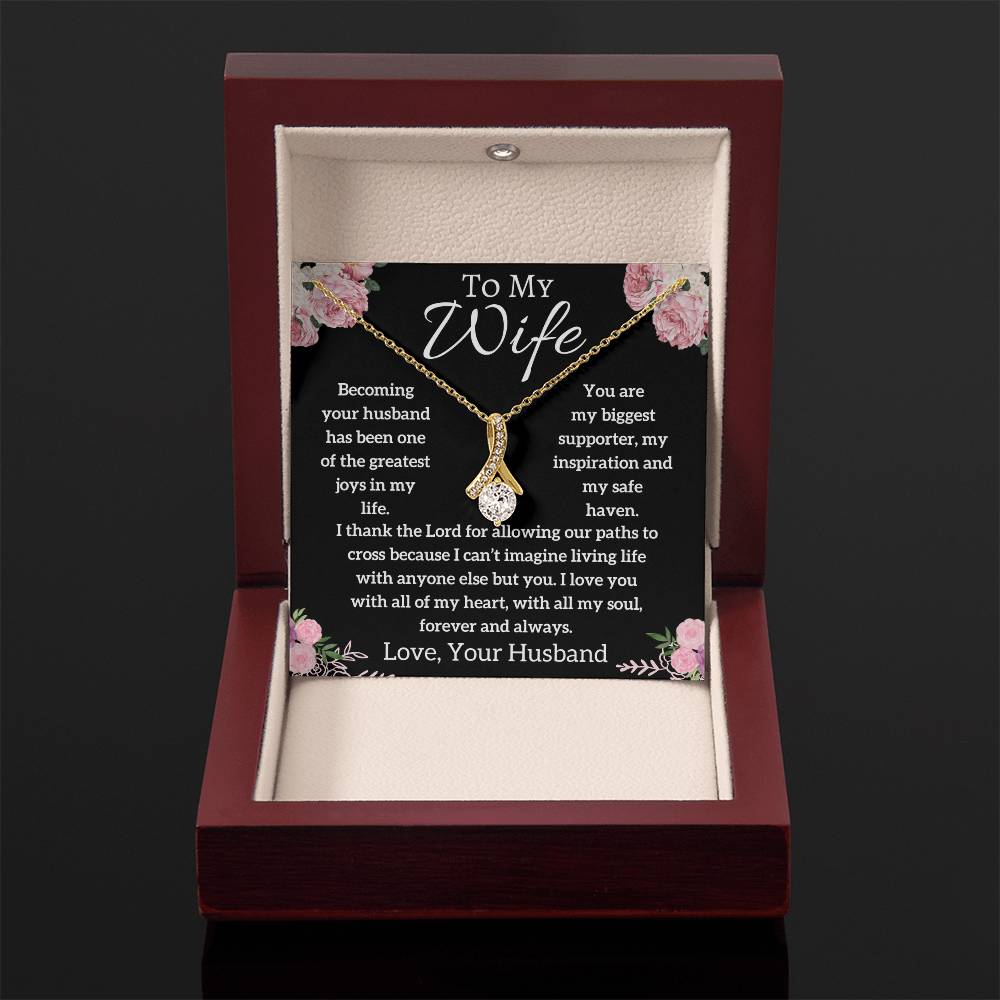 To My Wife - My Safe Haven - Alluring Beauty Necklace