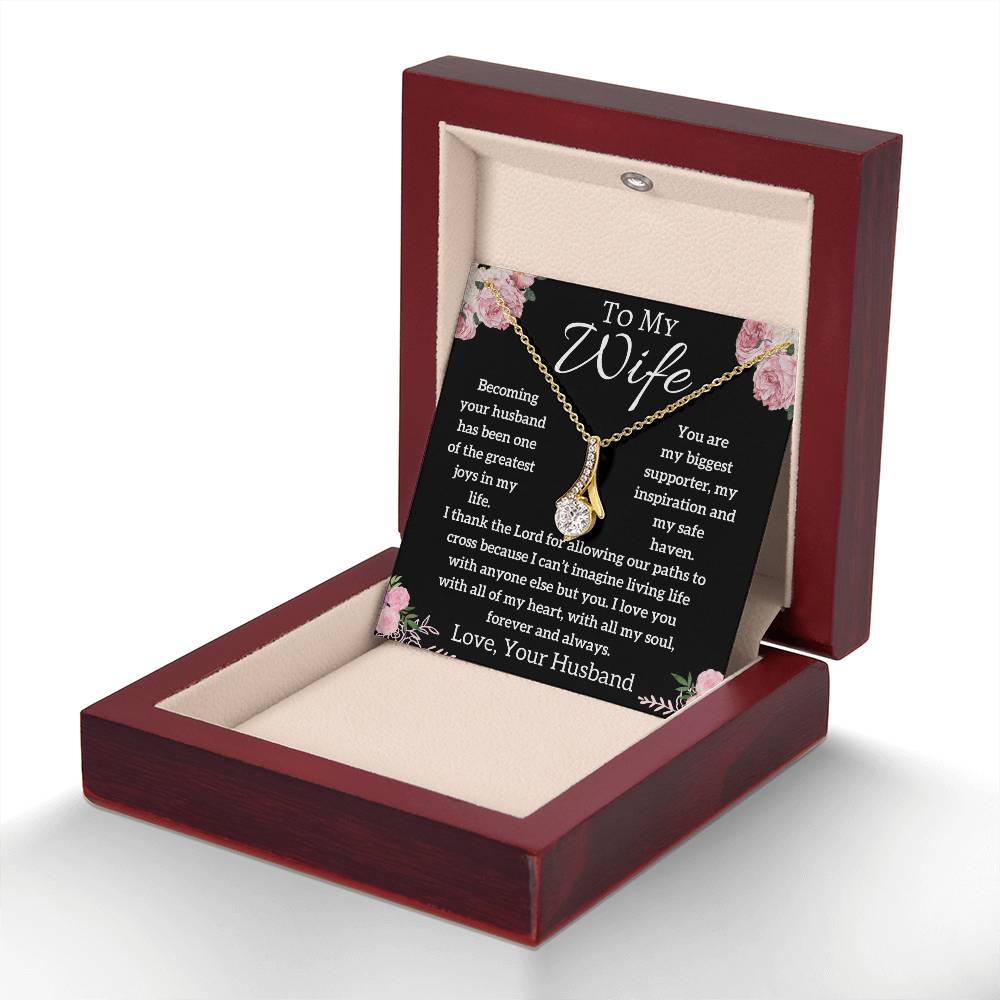 To My Wife - My Safe Haven - Alluring Beauty Necklace