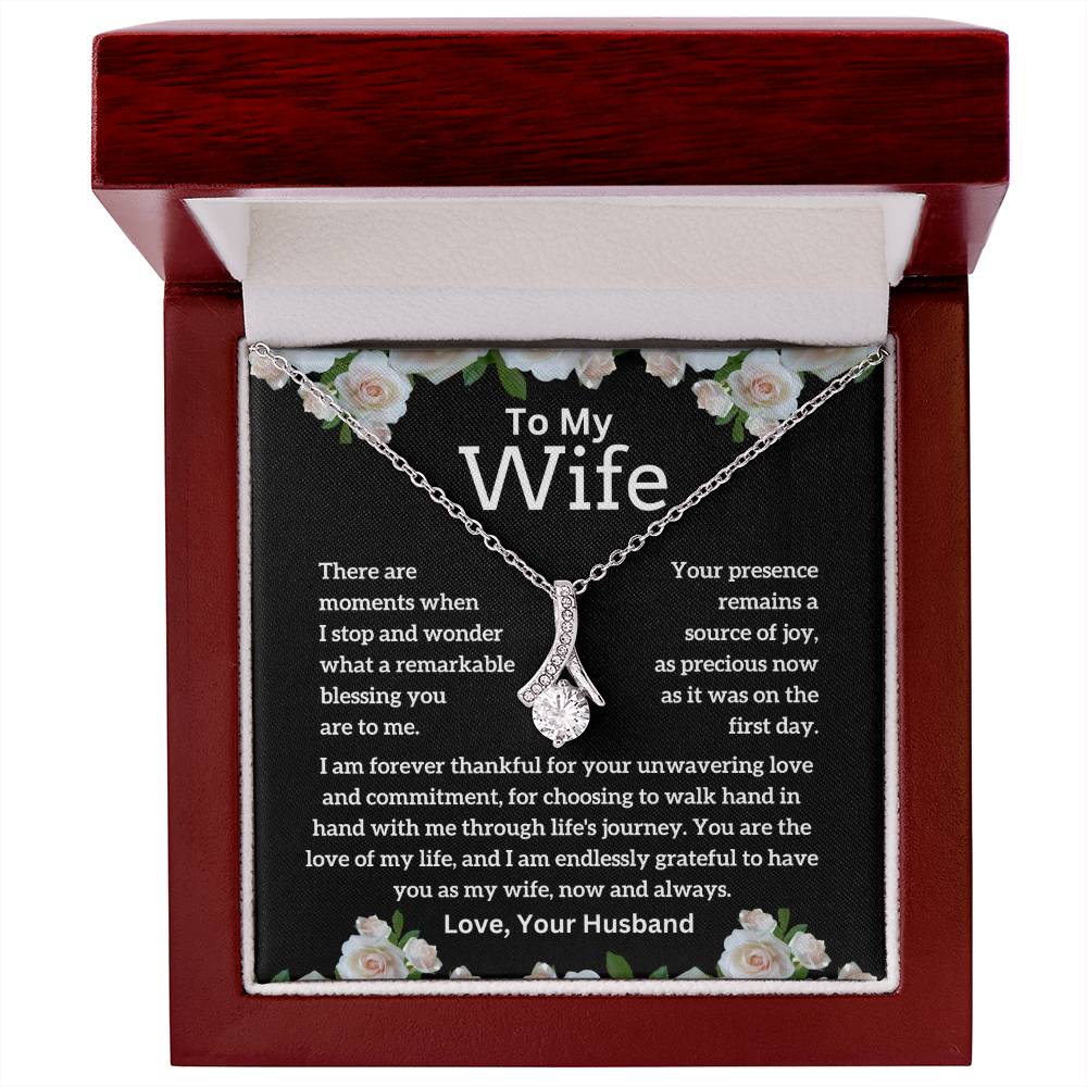 To My Wife - Unwavering Love -Alluring Beauty Necklace