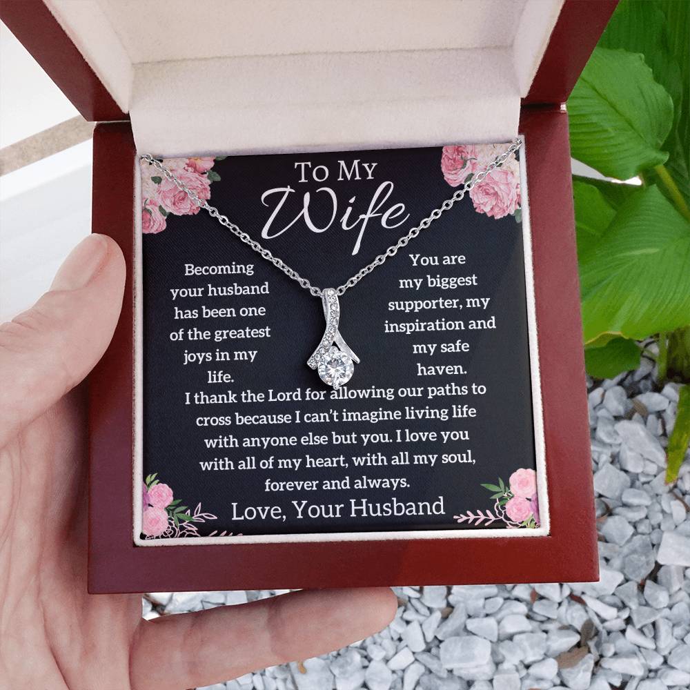 To My Wife - My Safe Haven - Alluring Beauty Necklace