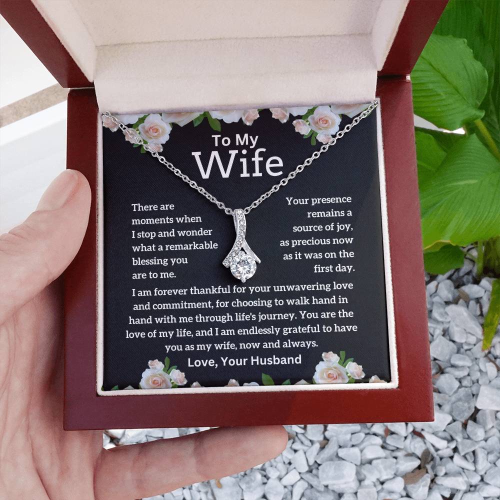 To My Wife - Unwavering Love -Alluring Beauty Necklace