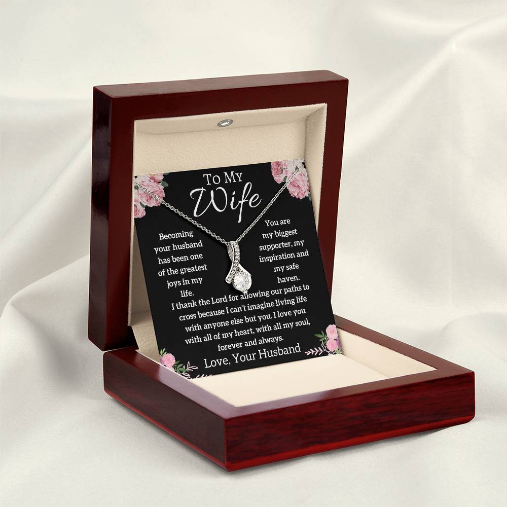 To My Wife - My Safe Haven - Alluring Beauty Necklace