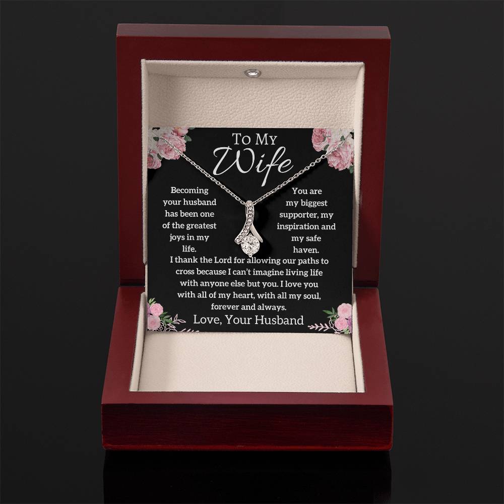 To My Wife - My Safe Haven - Alluring Beauty Necklace