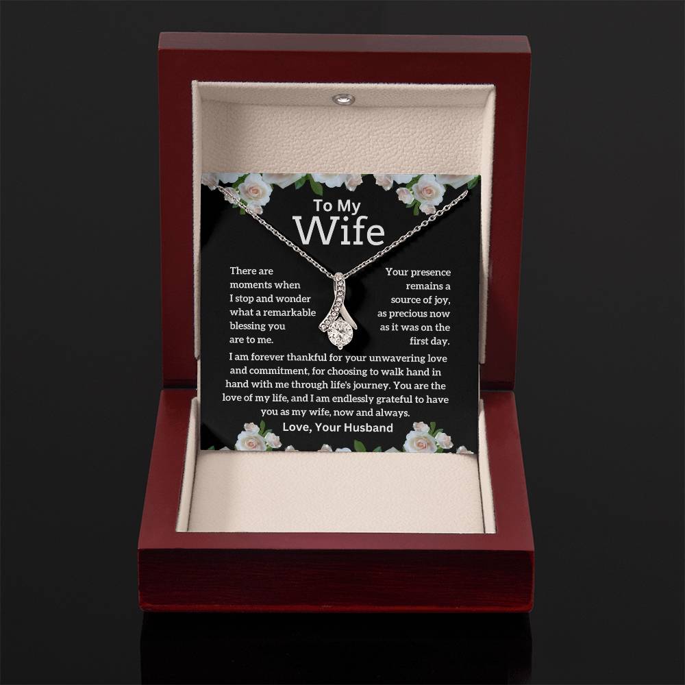 To My Wife - Unwavering Love -Alluring Beauty Necklace