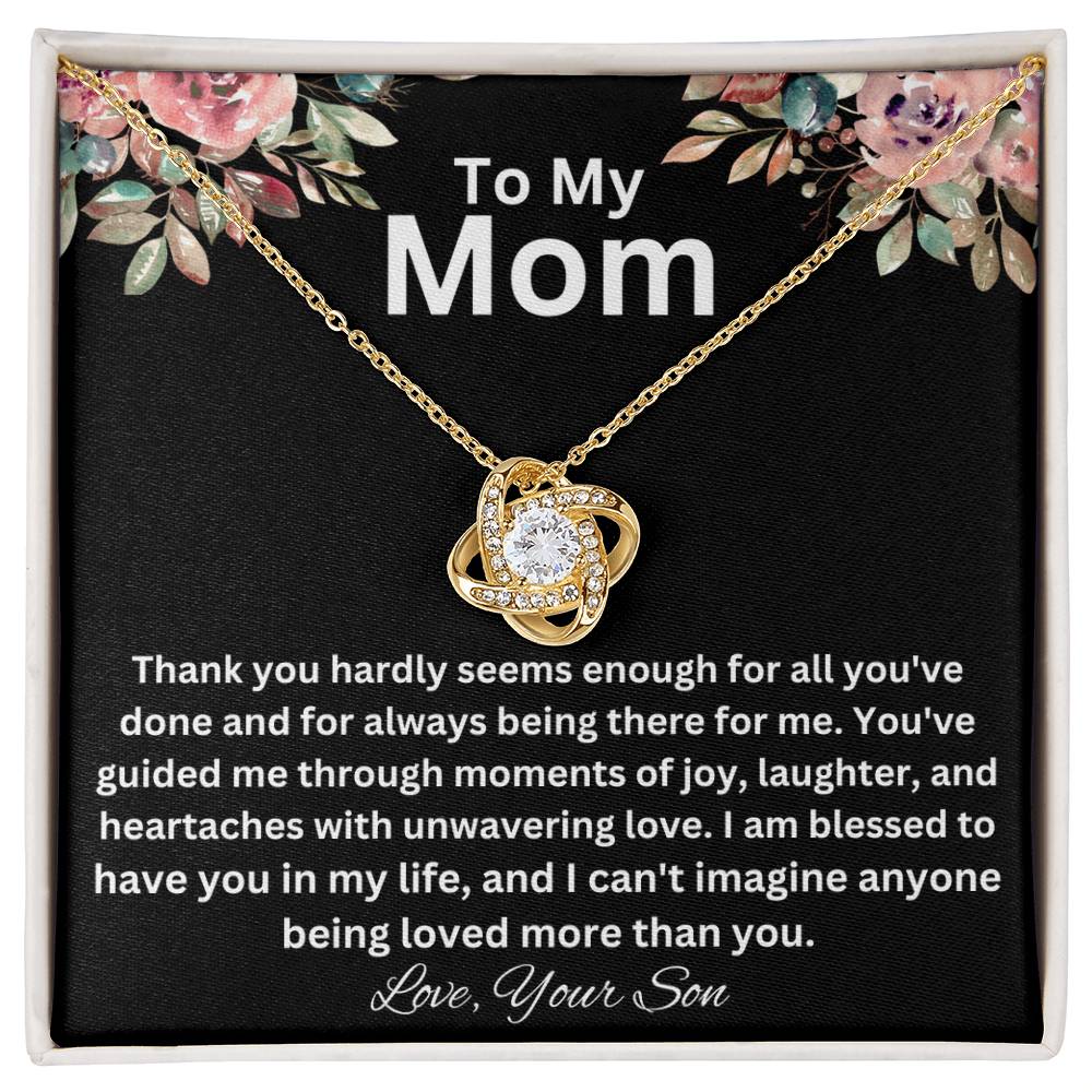 To My Mom - Unwavering Love - Love Knot Necklace