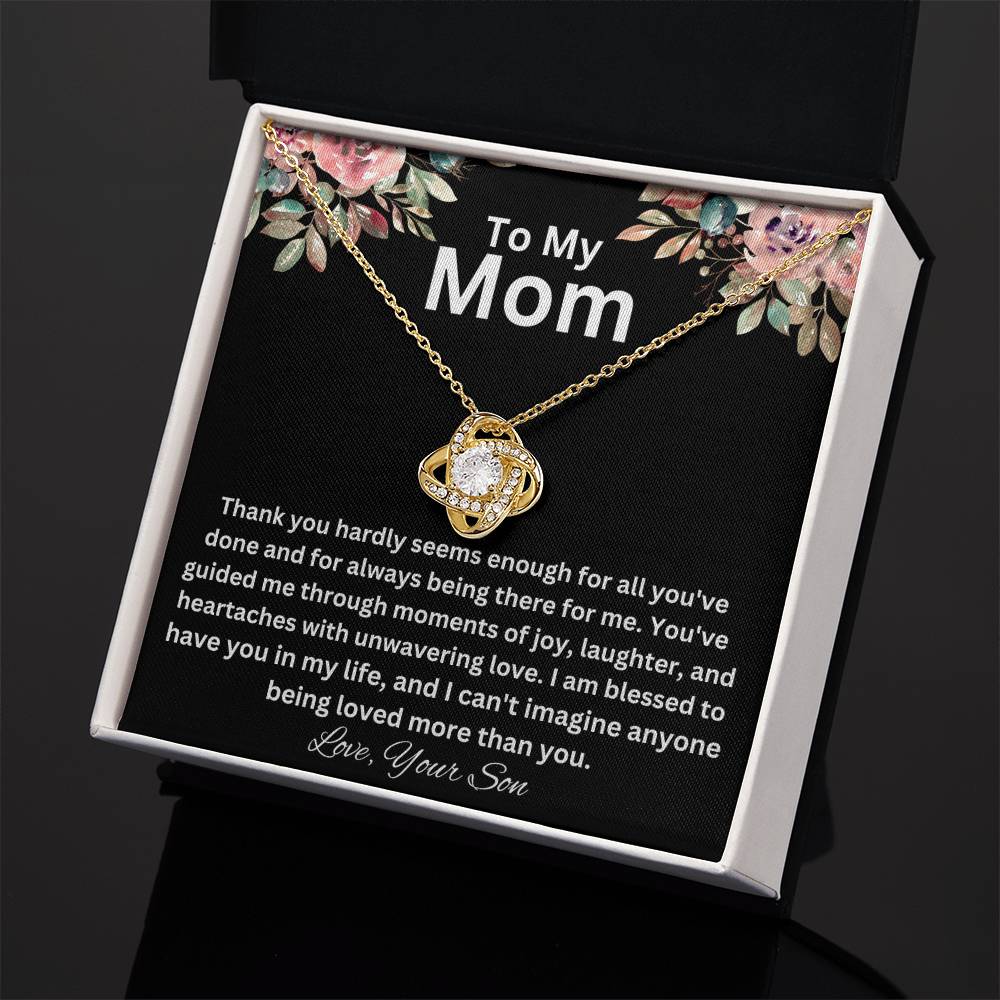 To My Mom - Unwavering Love - Love Knot Necklace