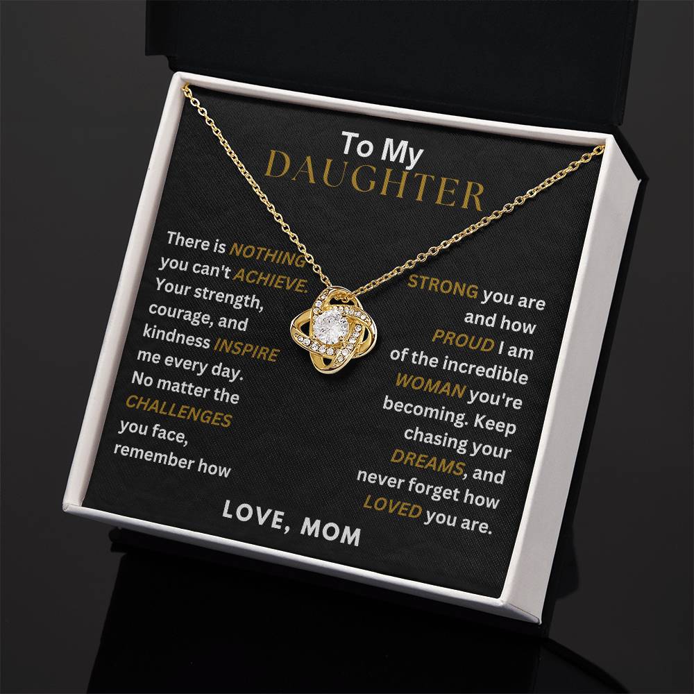 To My Daughter - Inspire - Love Knot Necklace