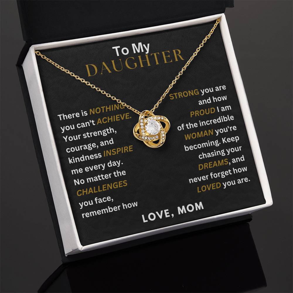 To My Daughter - Inspire - Love Knot Necklace