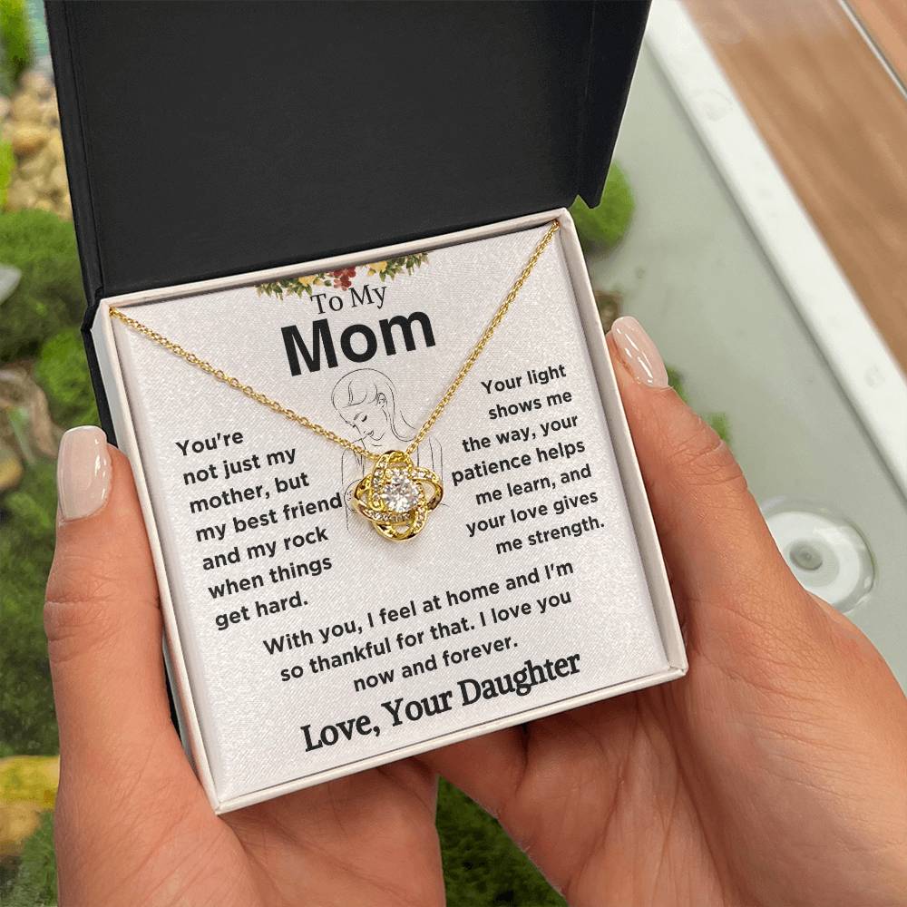 To My Mom - My Best Friend - Love Knot Necklace