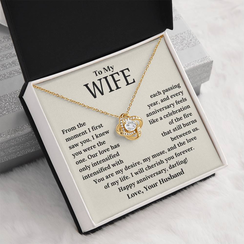 To My Wife - The One - Love Knot Necklace