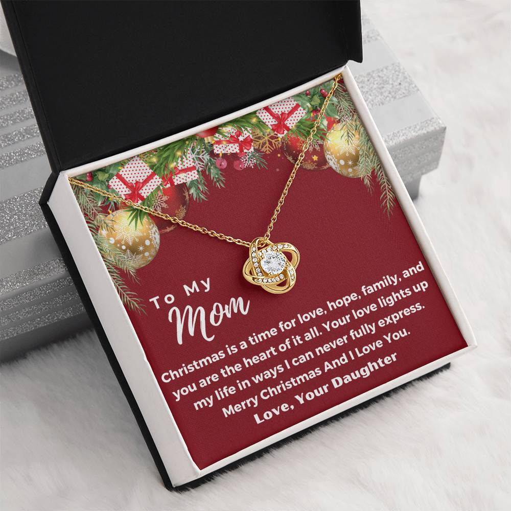 CHRISTMAS SPECIAL - To My Mom -  Love Knot Necklace