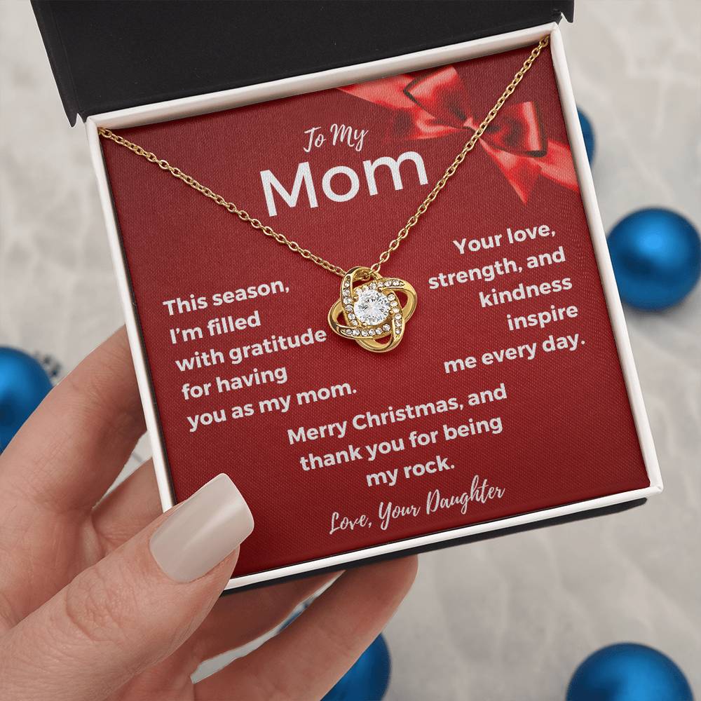 CHRISTMAS SPECIAL - To My Mom -  Love Knot Necklace