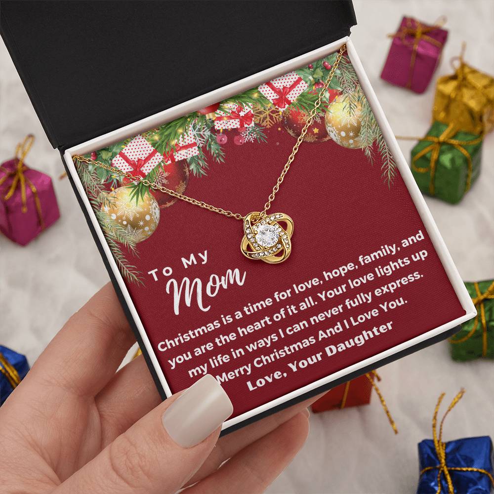 CHRISTMAS SPECIAL - To My Mom -  Love Knot Necklace