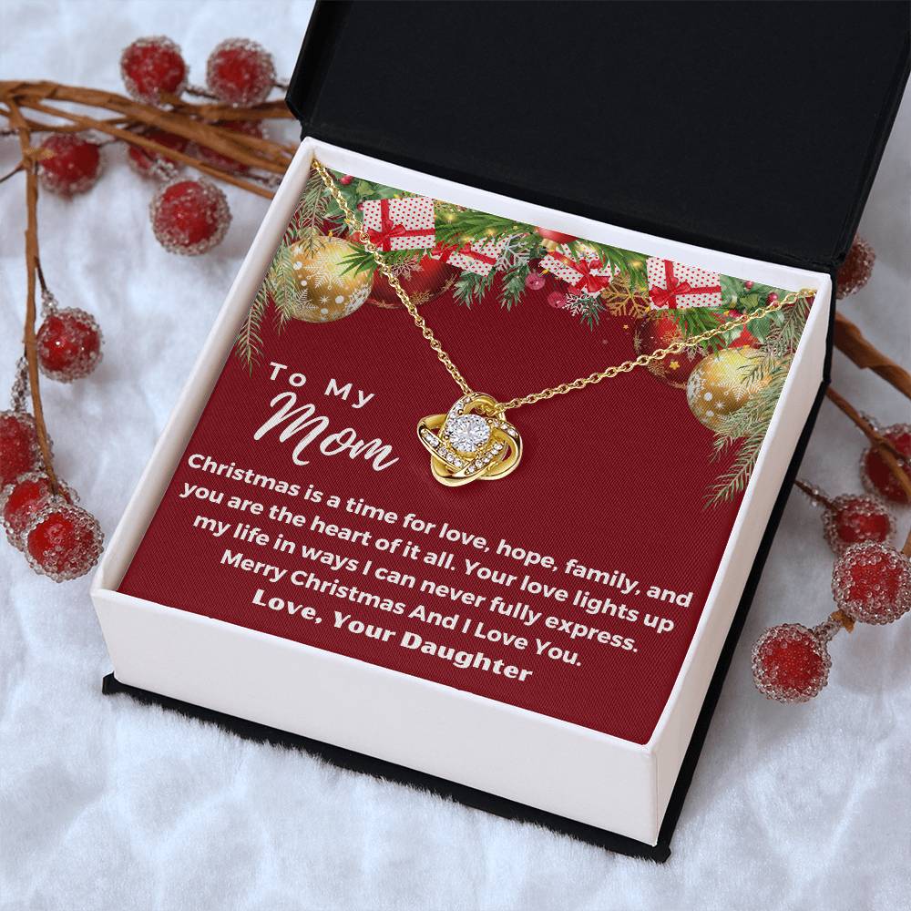 CHRISTMAS SPECIAL - To My Mom -  Love Knot Necklace