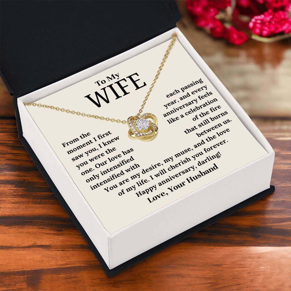 To My Wife - The One - Love Knot Necklace