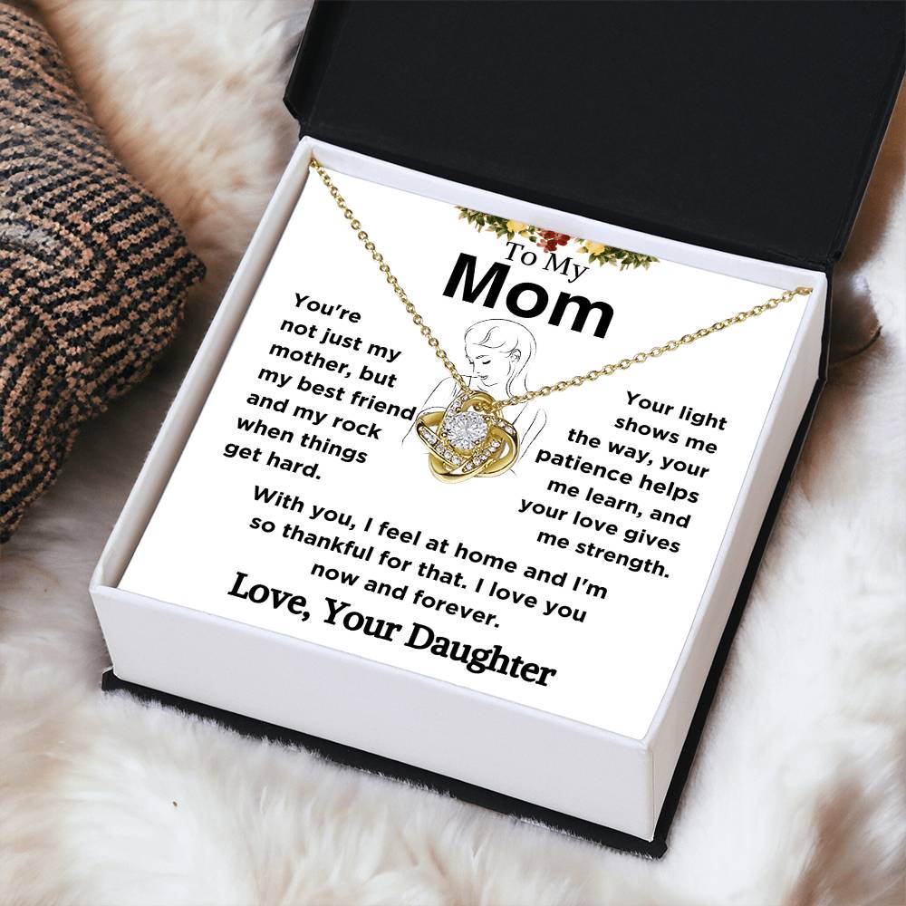 To My Mom - My Best Friend - Love Knot Necklace