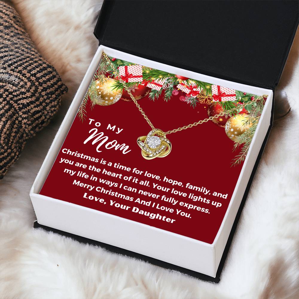 CHRISTMAS SPECIAL - To My Mom -  Love Knot Necklace