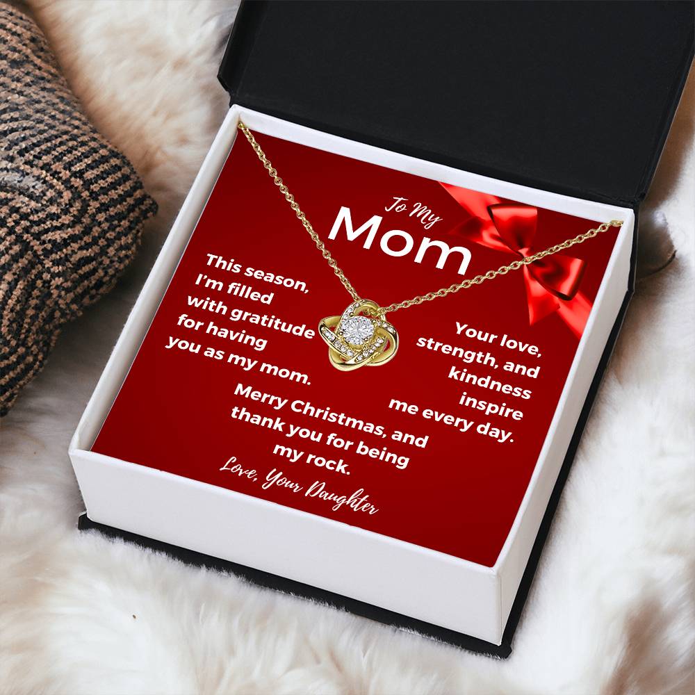 CHRISTMAS SPECIAL - To My Mom -  Love Knot Necklace