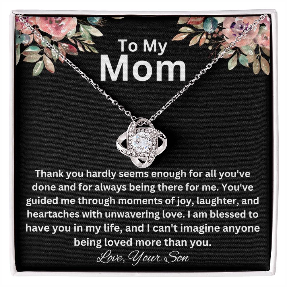 To My Mom - Unwavering Love - Love Knot Necklace