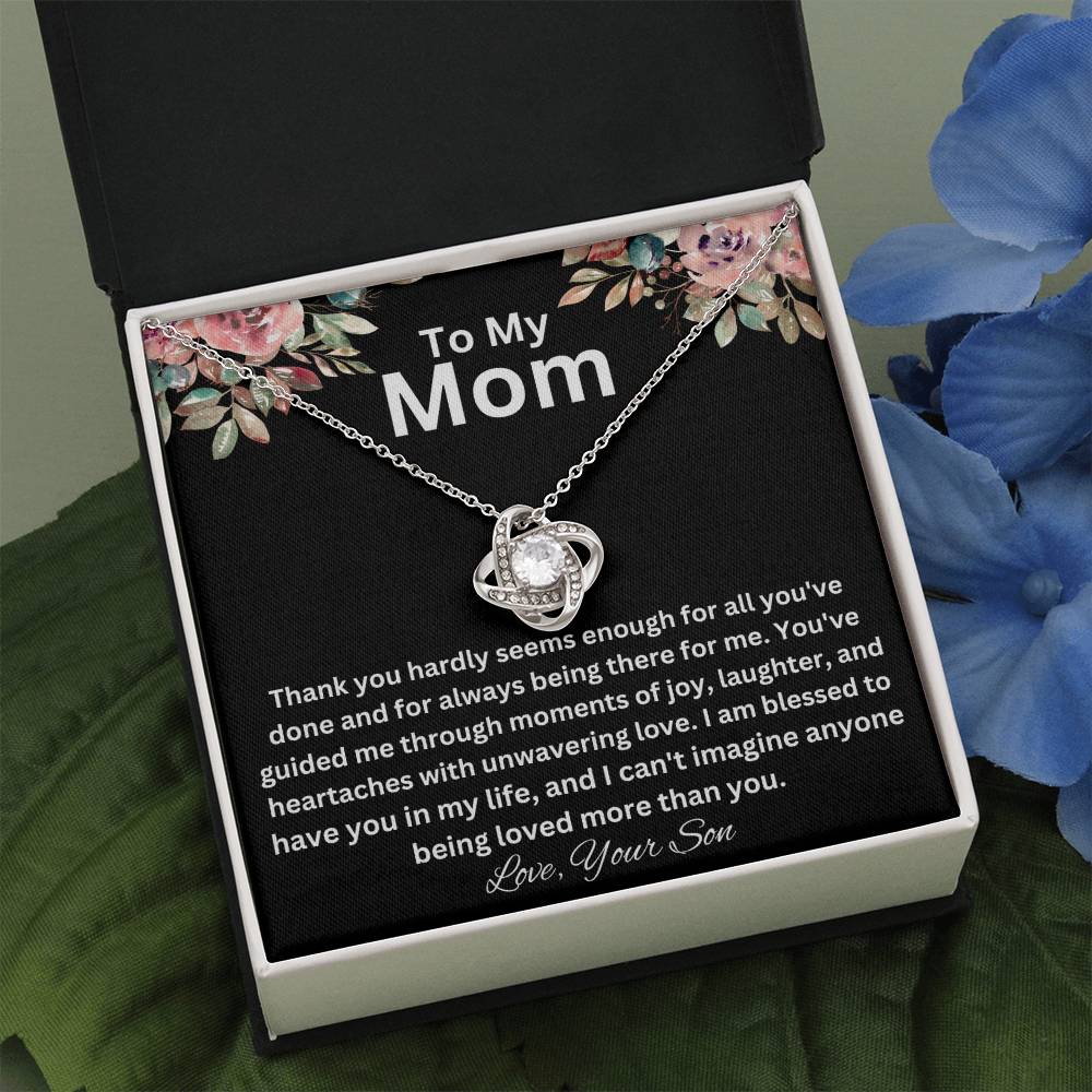 To My Mom - Unwavering Love - Love Knot Necklace