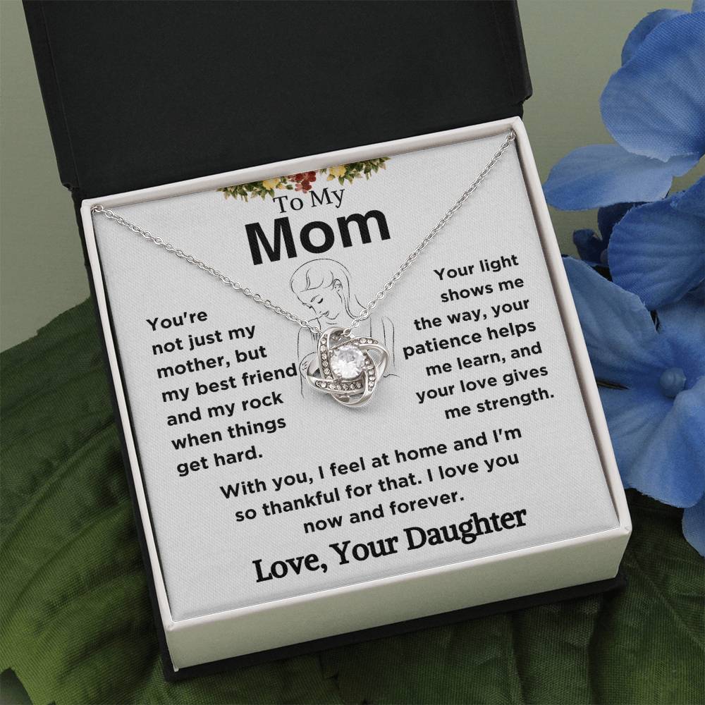 To My Mom - My Best Friend - Love Knot Necklace