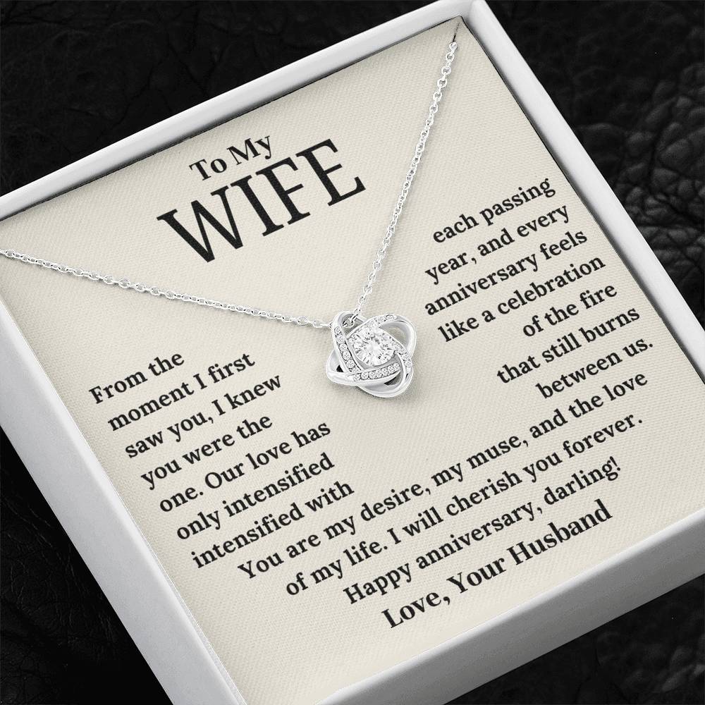 To My Wife - The One - Love Knot Necklace