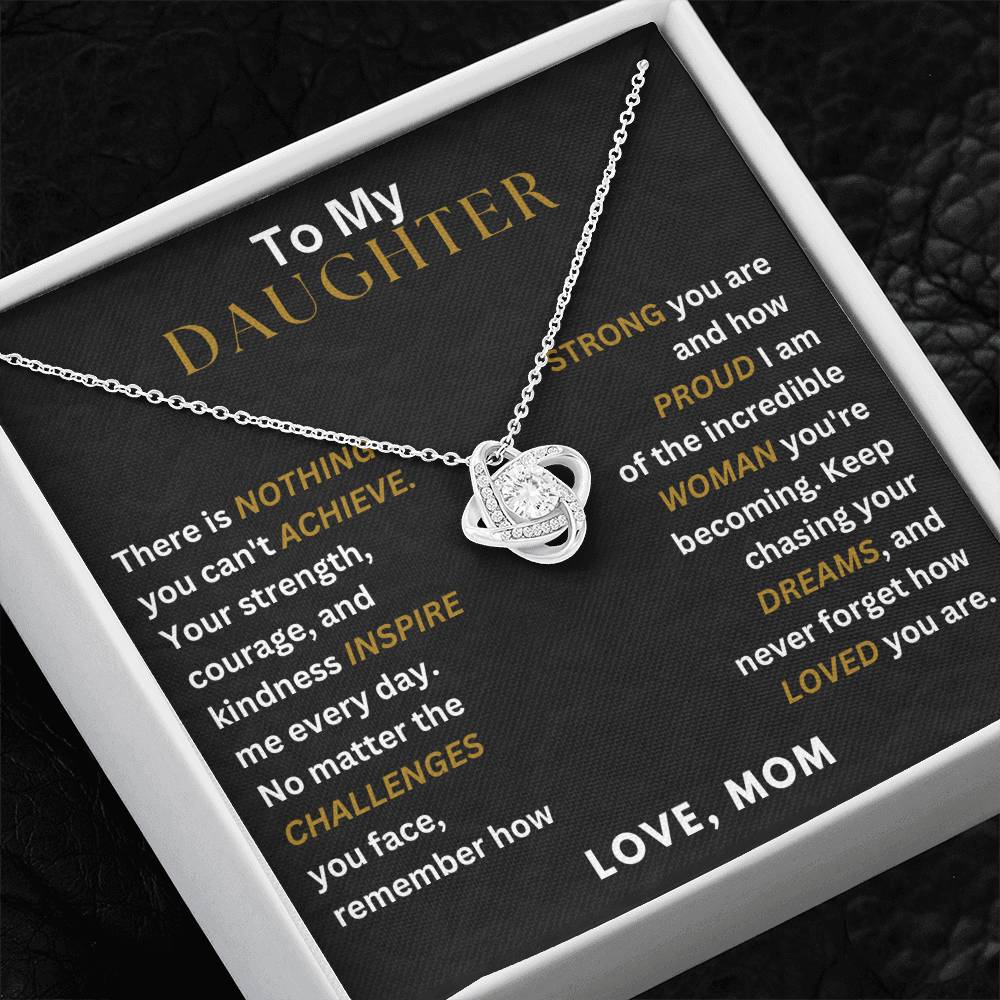 To My Daughter - Inspire - Love Knot Necklace