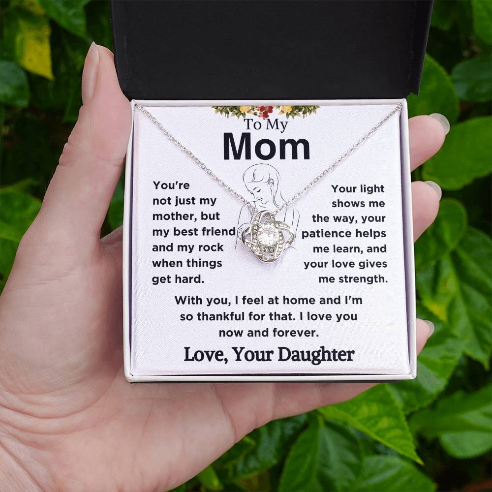 To My Mom - My Best Friend - Love Knot Necklace