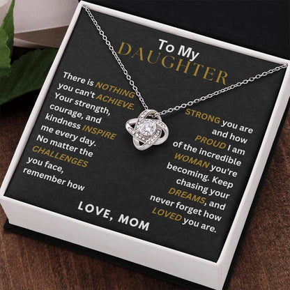 To My Daughter - Inspire - Love Knot Necklace