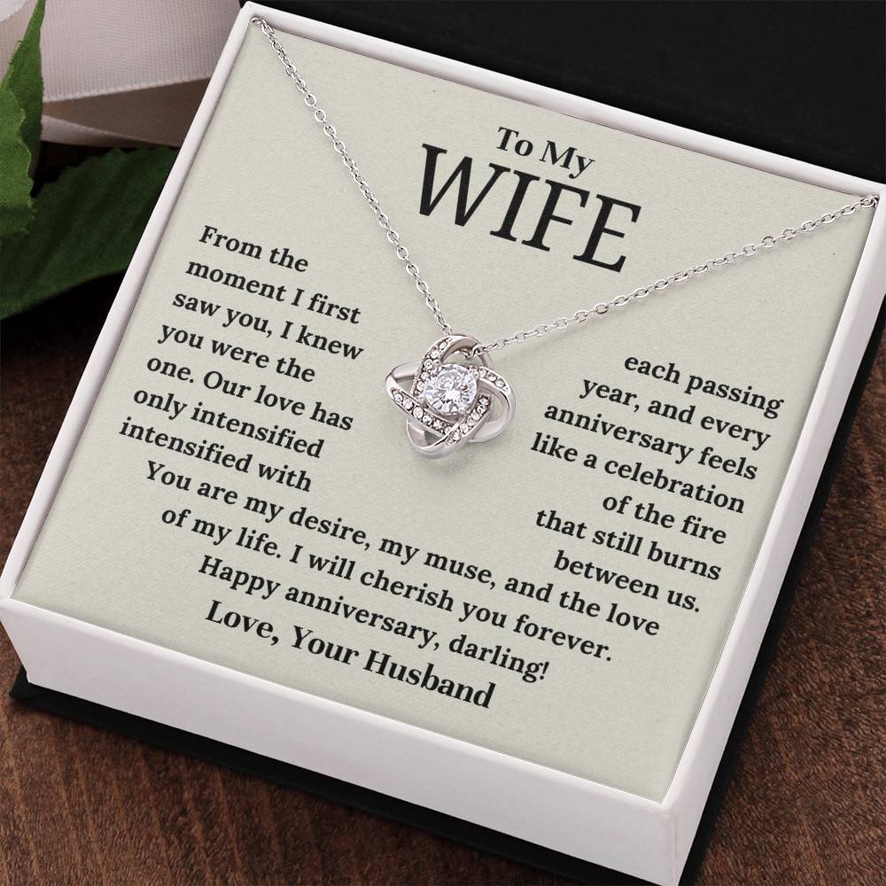 To My Wife - The One - Love Knot Necklace