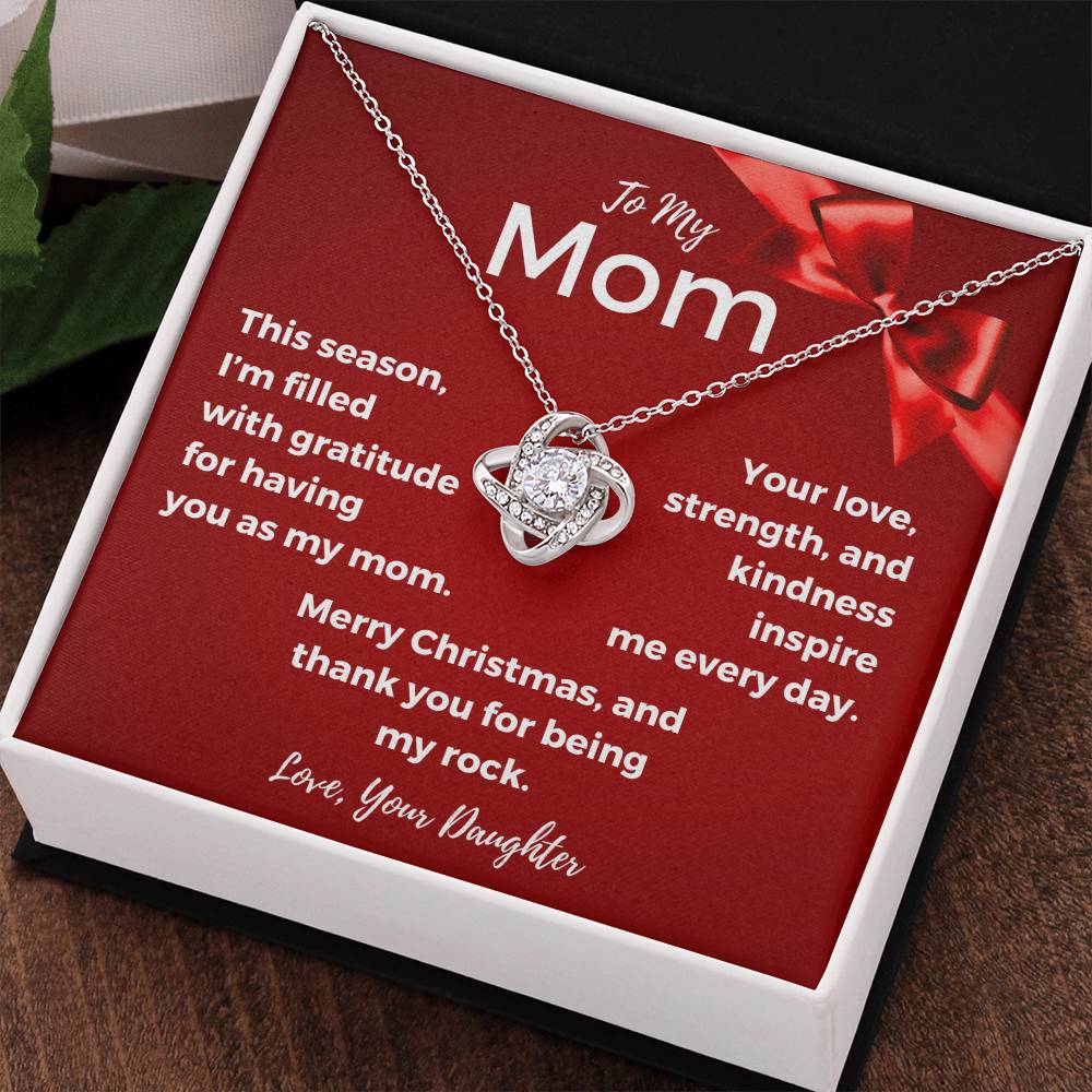 CHRISTMAS SPECIAL - To My Mom -  Love Knot Necklace