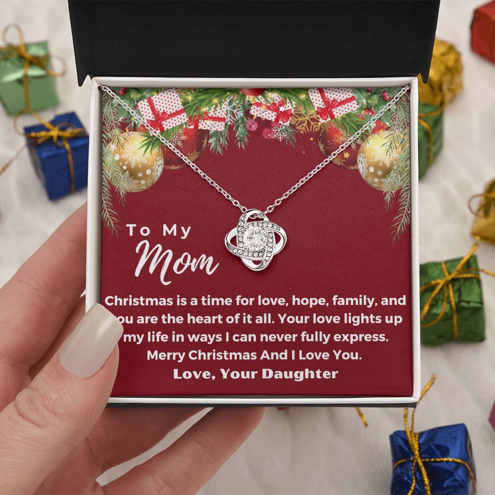 CHRISTMAS SPECIAL - To My Mom -  Love Knot Necklace